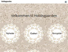 Tablet Screenshot of hobbygaarden.dk